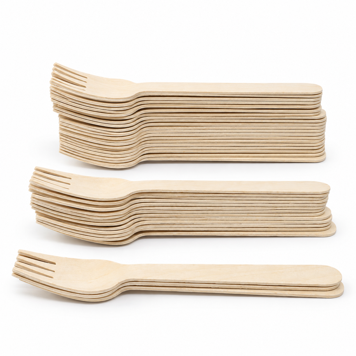 Tenedor Ecológico de Bambú/Madera 15.5 cm Paquete 50 un.