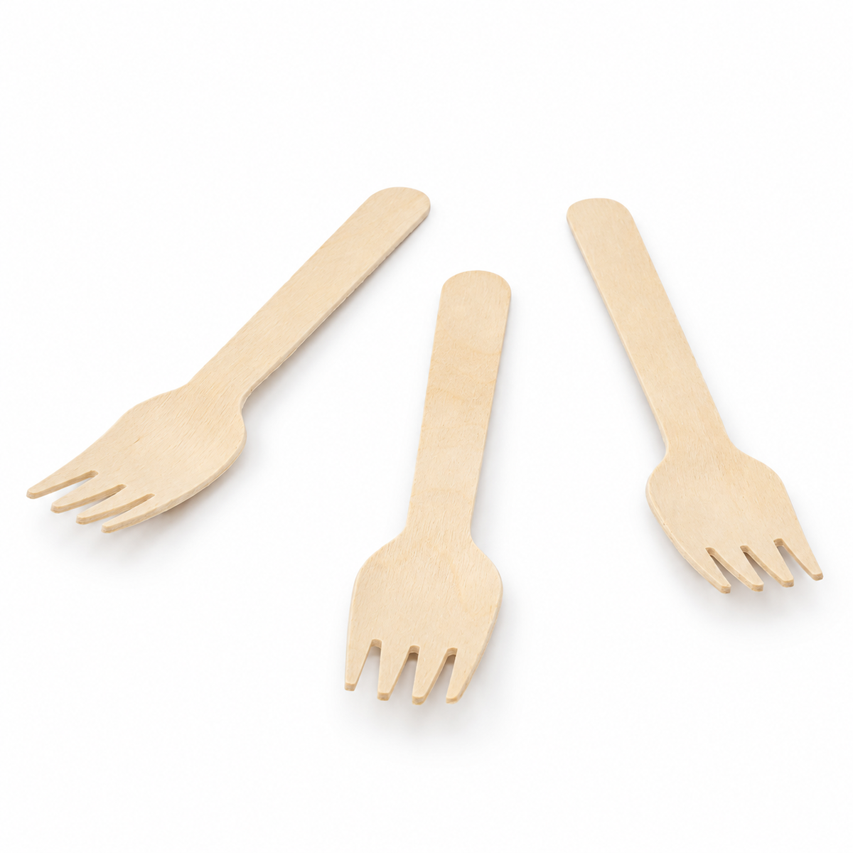 Tenedor Ecológico de Bambú/Madera 15.5 cm Paquete 50 un.