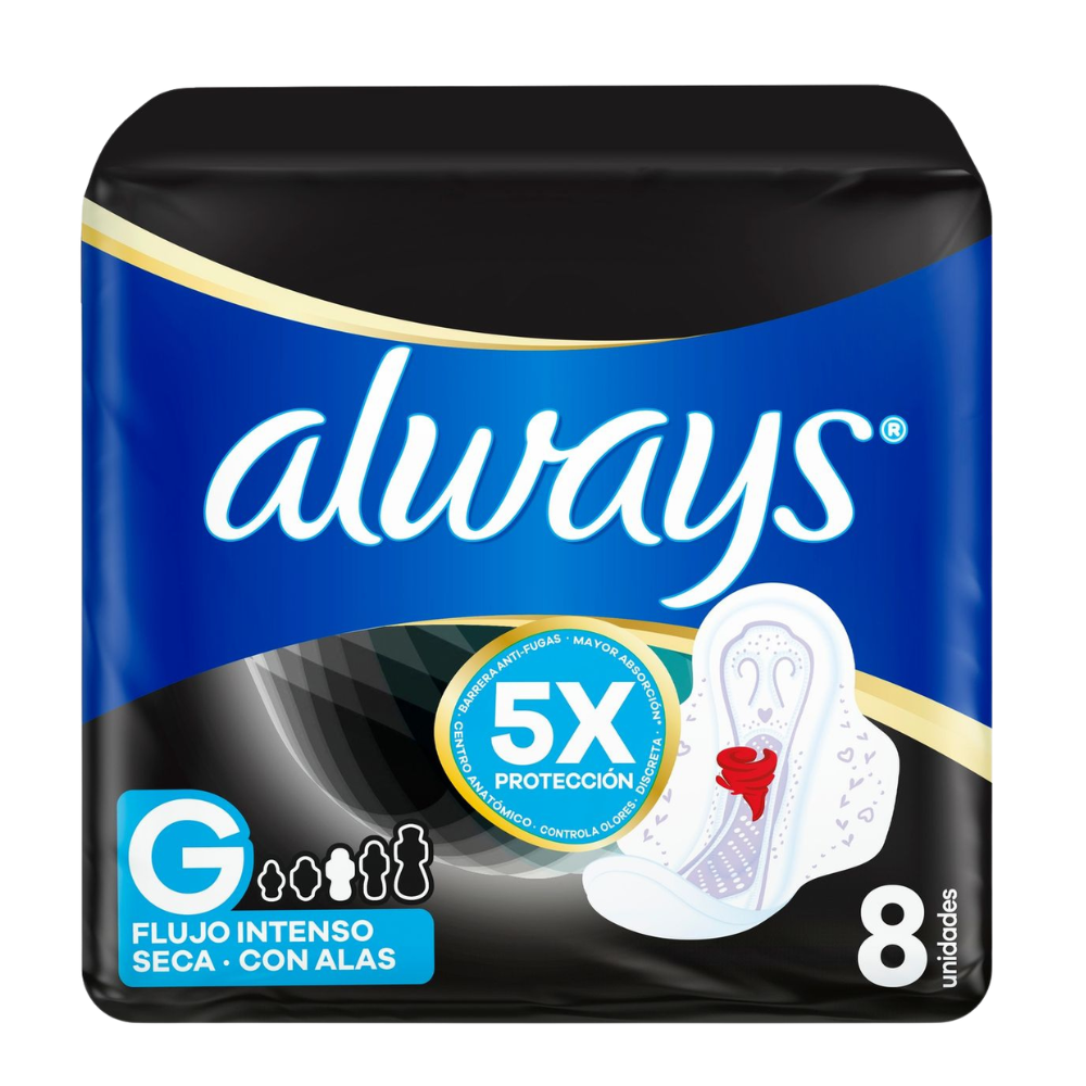 Toallas Higiénicas Always G Día Seca Paquete 8un