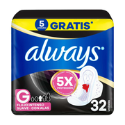Toallas Higiénicas Always G Nocturna Suave Paquete 32un