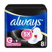 Toallas Higiénicas Always G Nocturna Suave Paquete 8un
