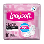 Toallas Higiénicas Ladysoft Delgada Con Alas Paquete 10un