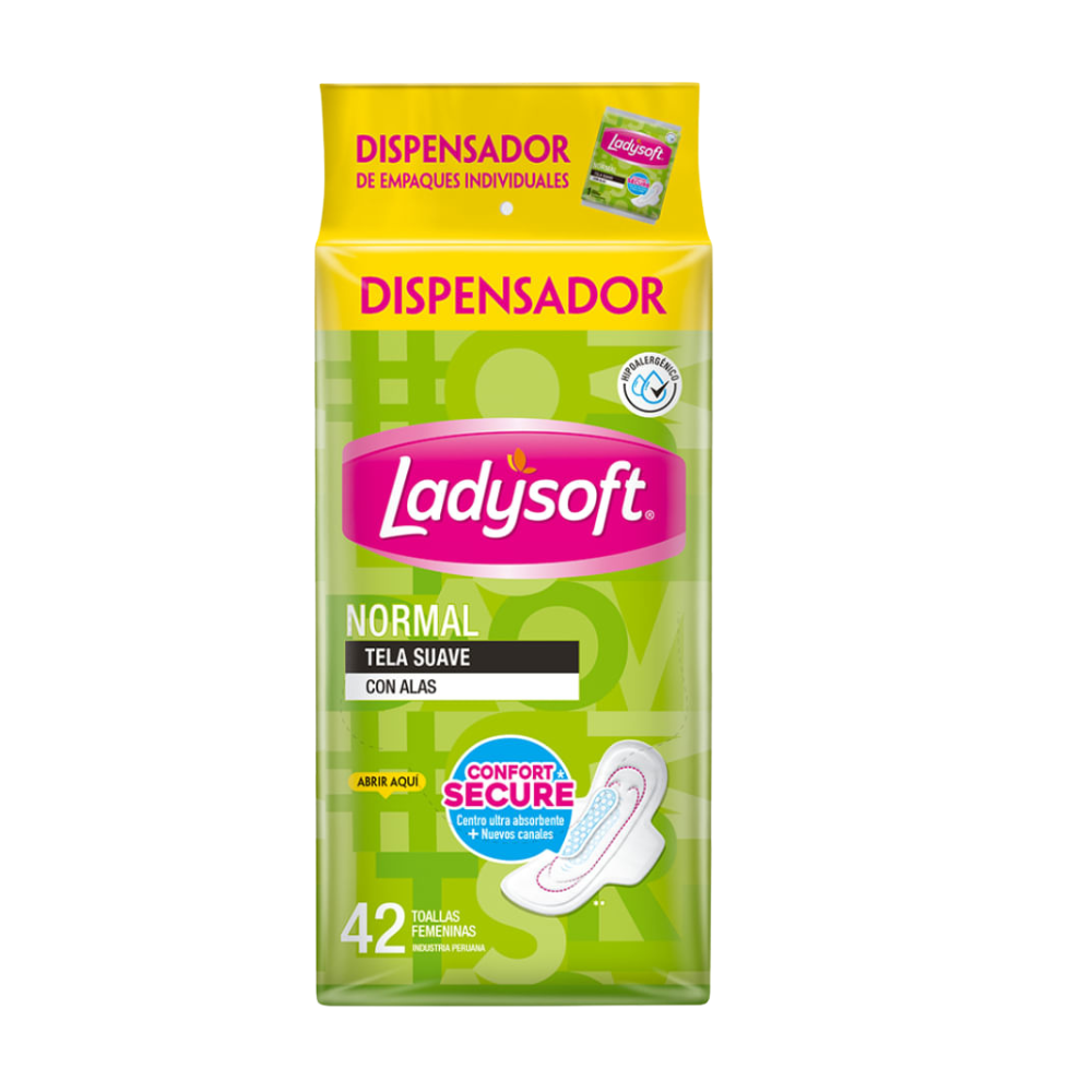 Toallas Higiénicas Ladysoft Normal Dispensador x42un