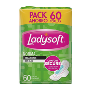 Toallas Higiénicas Ladysoft Normal con Alas 60und