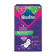 Toallas Higiénicas Nosotras Buenas Noches Natural 10un