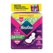 Toallas Higiénicas Nosotras Buenas Noches Natural 24un