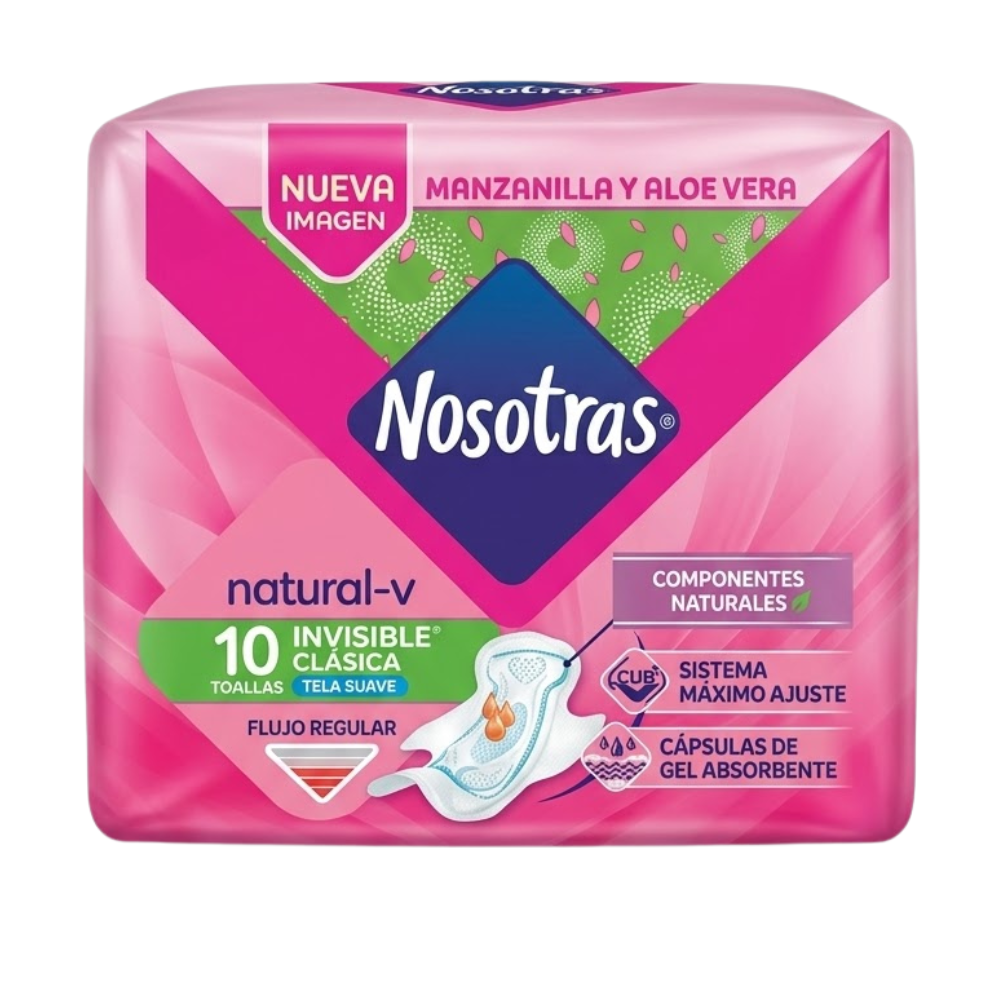 Toallas Higiénicas Nosotras Invisible Clasica Paquete 10un