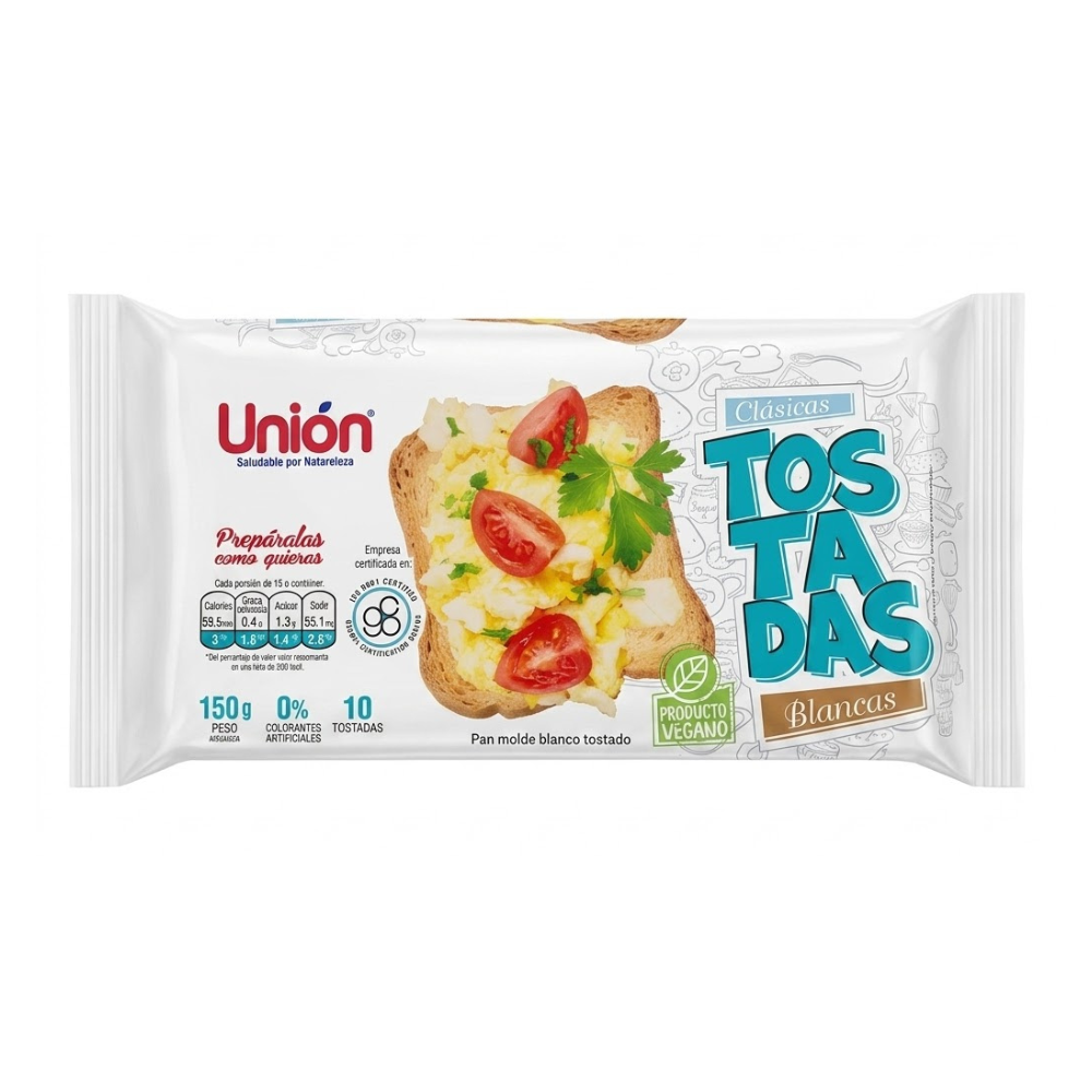 Union Tostadas Clasicas 150 gr Paquete 10un.