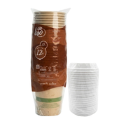Vaso Bio Form Pamolsa 12 oz con Tapa Paquete 25un.