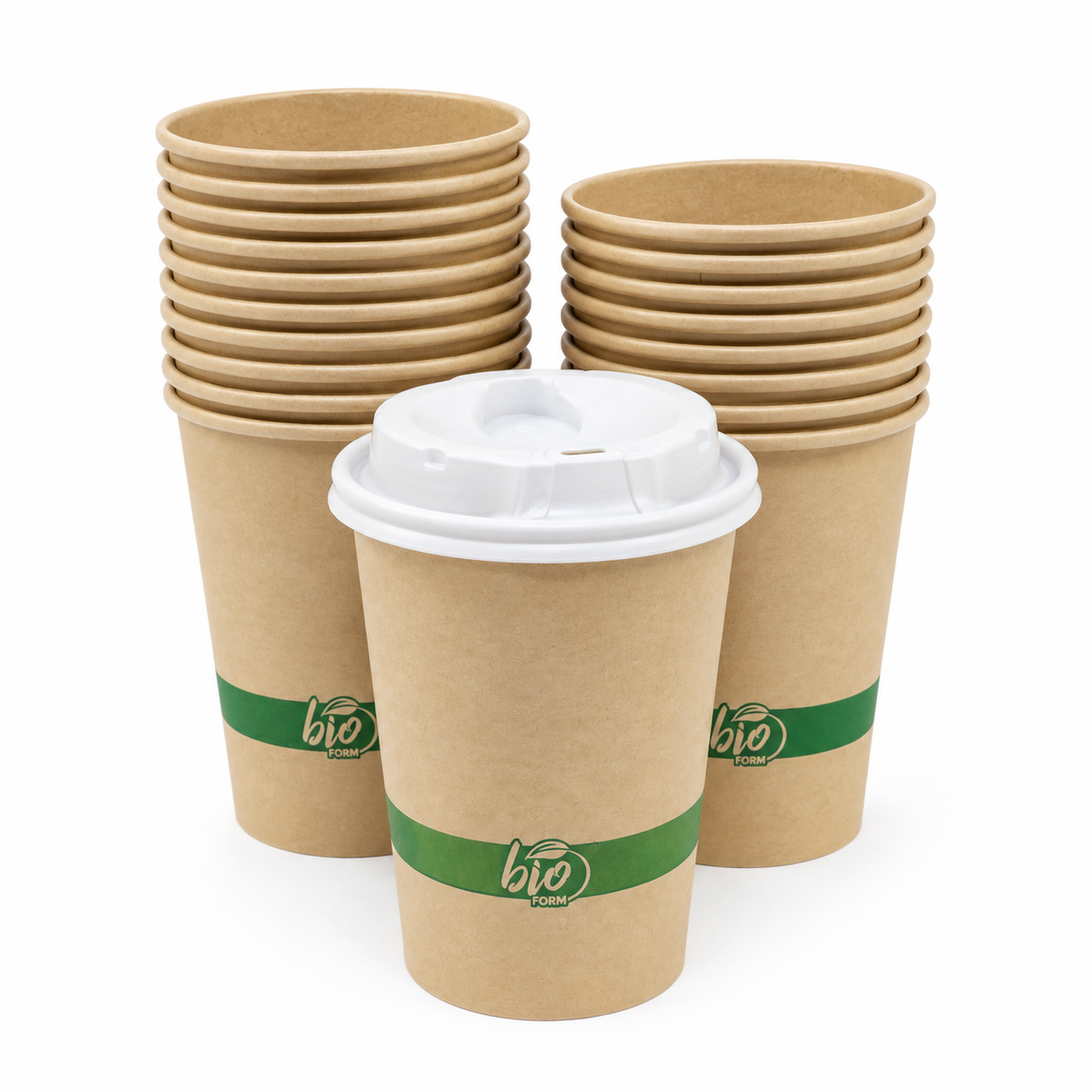 Vaso Bio Form Pamolsa 12 oz con Tapa Paquete 25un.
