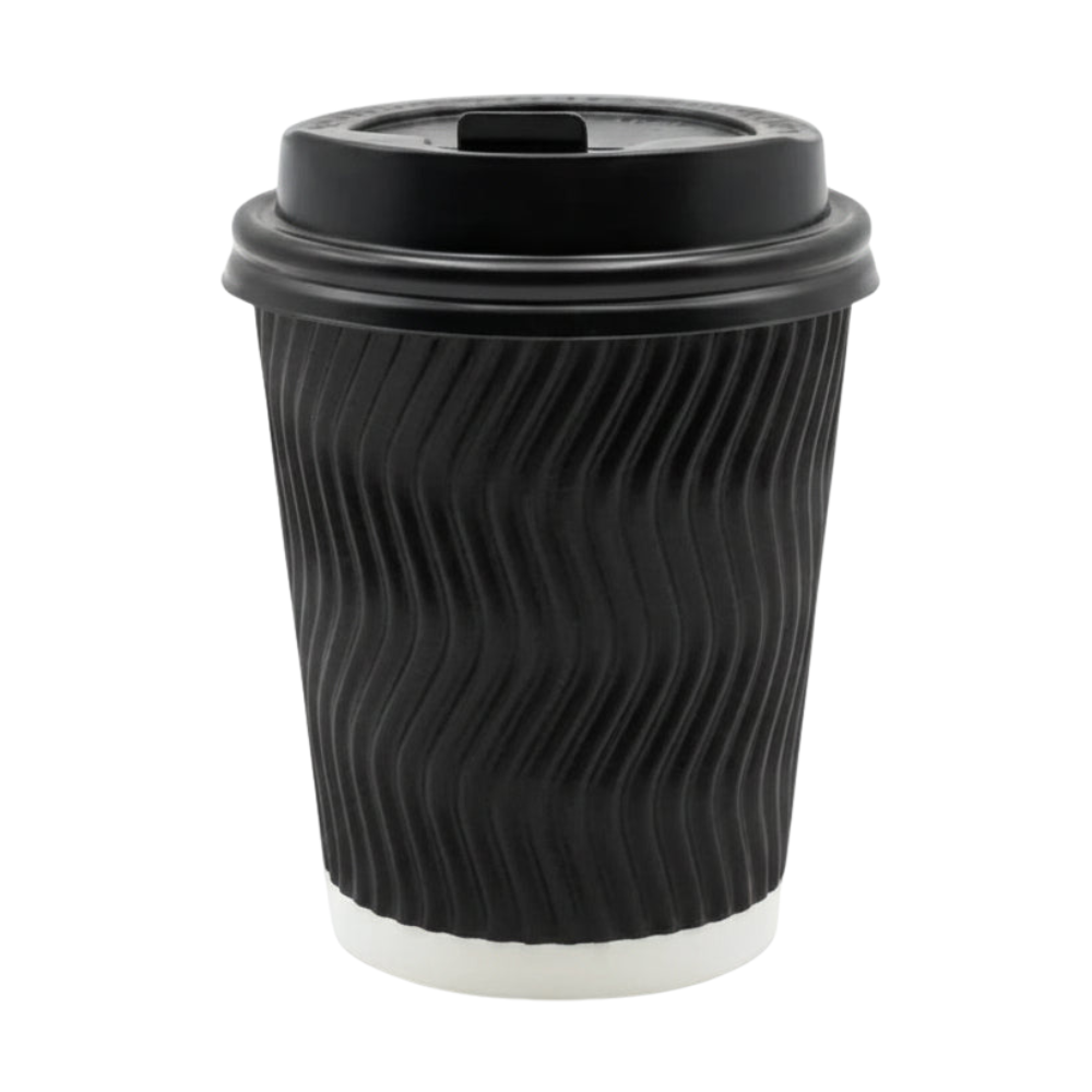Vaso Corrugado Dasil 12 oz con Tapa Paquete x 25un.