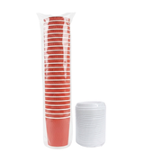 Vaso Corrugado Dasil 8 oz con Tapa Paquete x 25un.