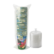 Vaso Fruta con Tapa Europea 16 oz sin Cañita Paquete 25un.
