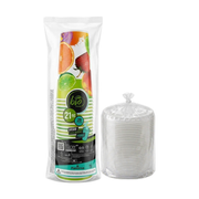Vaso Fruta con Tapa Pamolsa 21 oz Paquete 25un.
