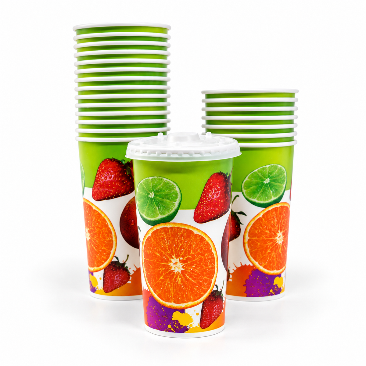 Vaso Fruta con Tapa Pamolsa 21 oz Paquete 25un.