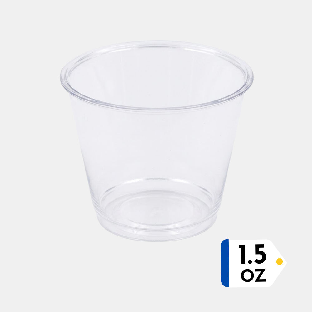 Vaso La Europea Acrílico 1.5 oz Paquete 25un.