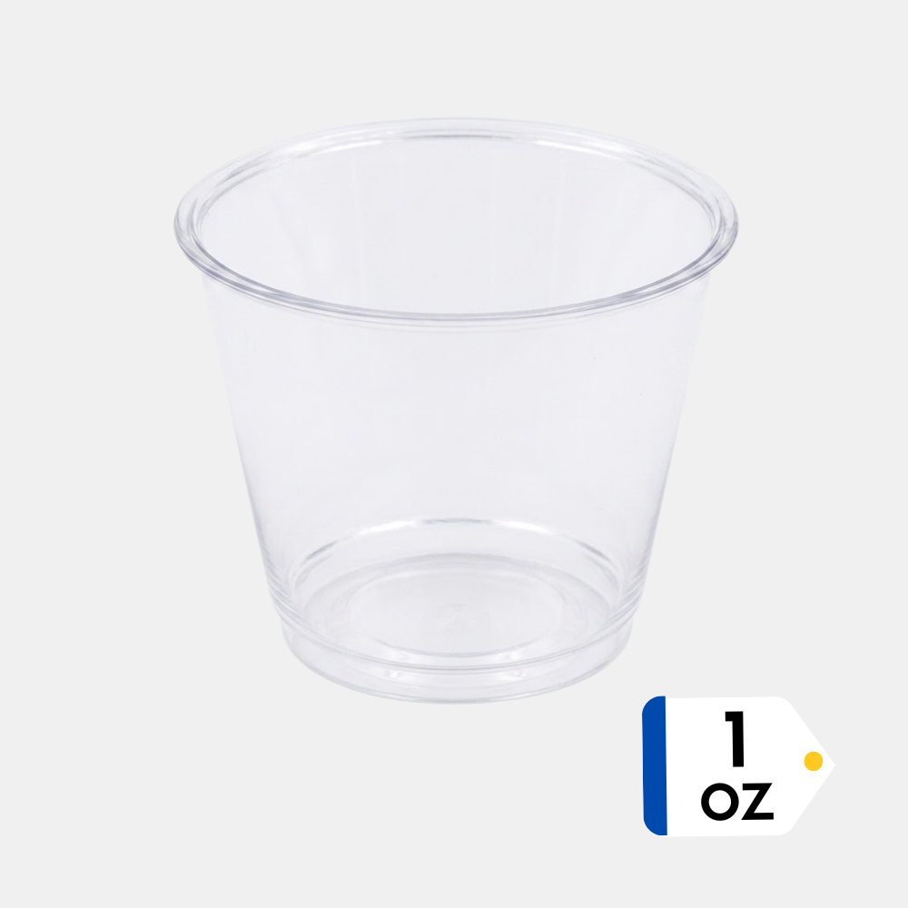 Vaso La Europea Acrílico 1 oz Paquete 25un.