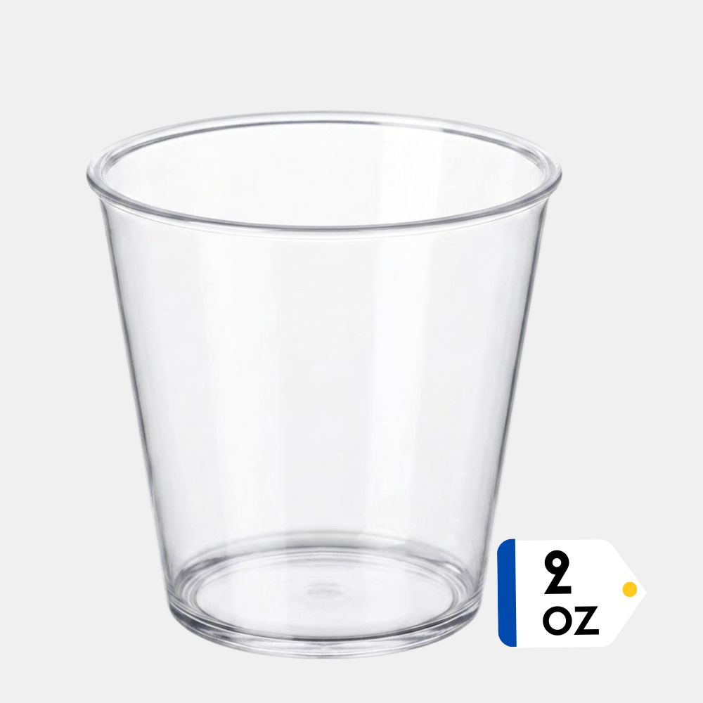 Vaso La Europea Acrílico 2 oz Paquete 25un.