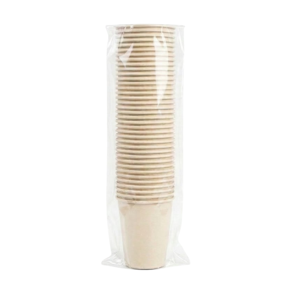 Vaso Polipapel Bioform Natural 6 oz Paquete 50un.