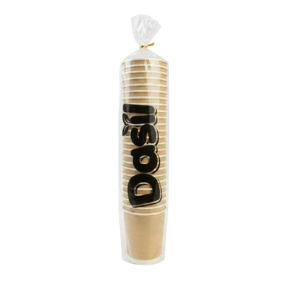 Vaso Polipapel Doble Capa Dasil 8 oz sin Tapa Paquete 25un.