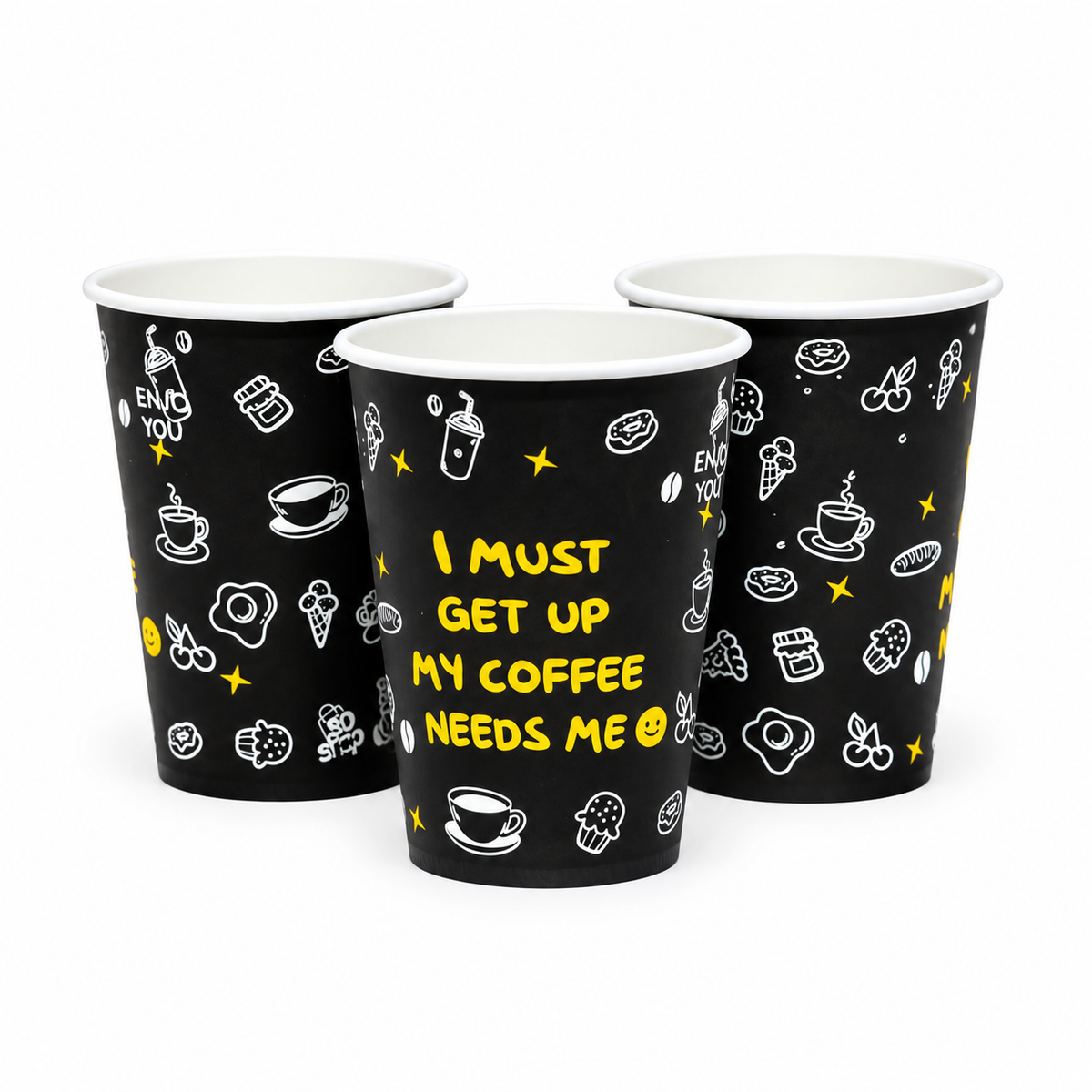 Vaso Polipapel Get up Tevian 12 oz Paquete 50un.