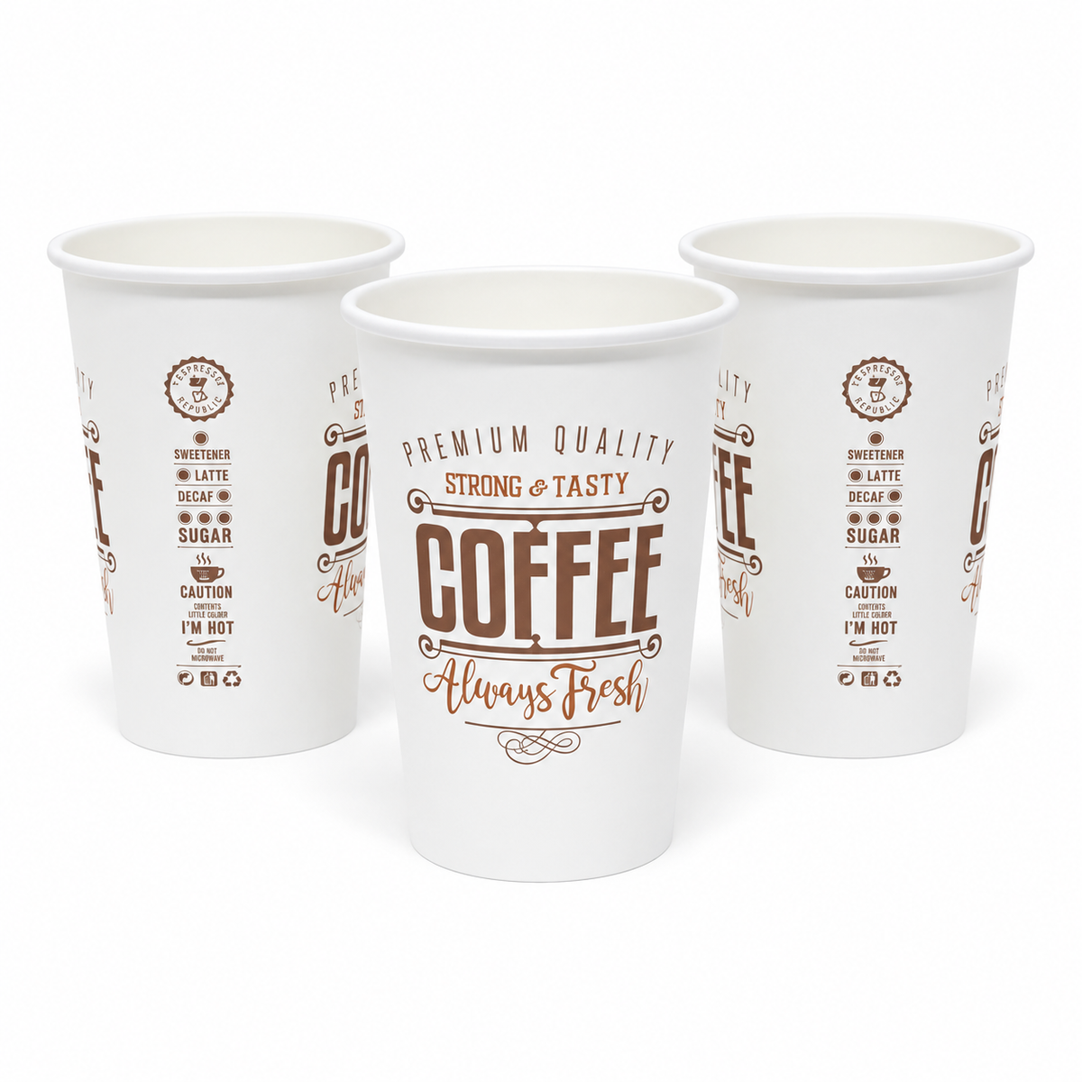 Vaso de Polipapel Coffe 10 oz sin Tapa Paquete X 50 un.