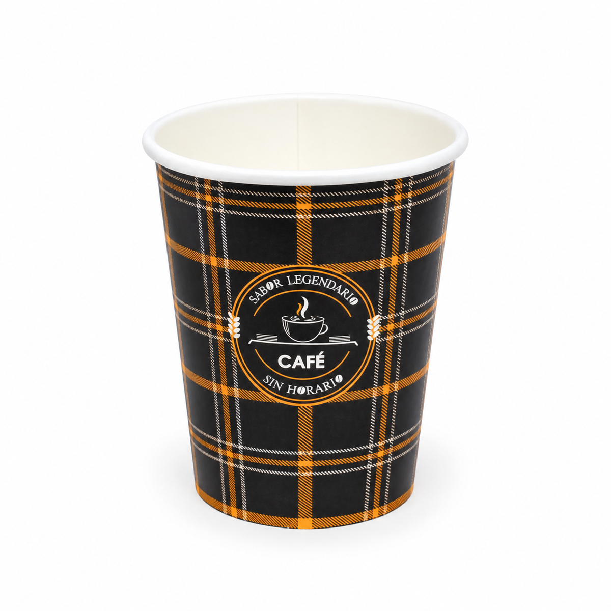 Vaso de Polipapel Negro 8 oz Paquete X 25 un.