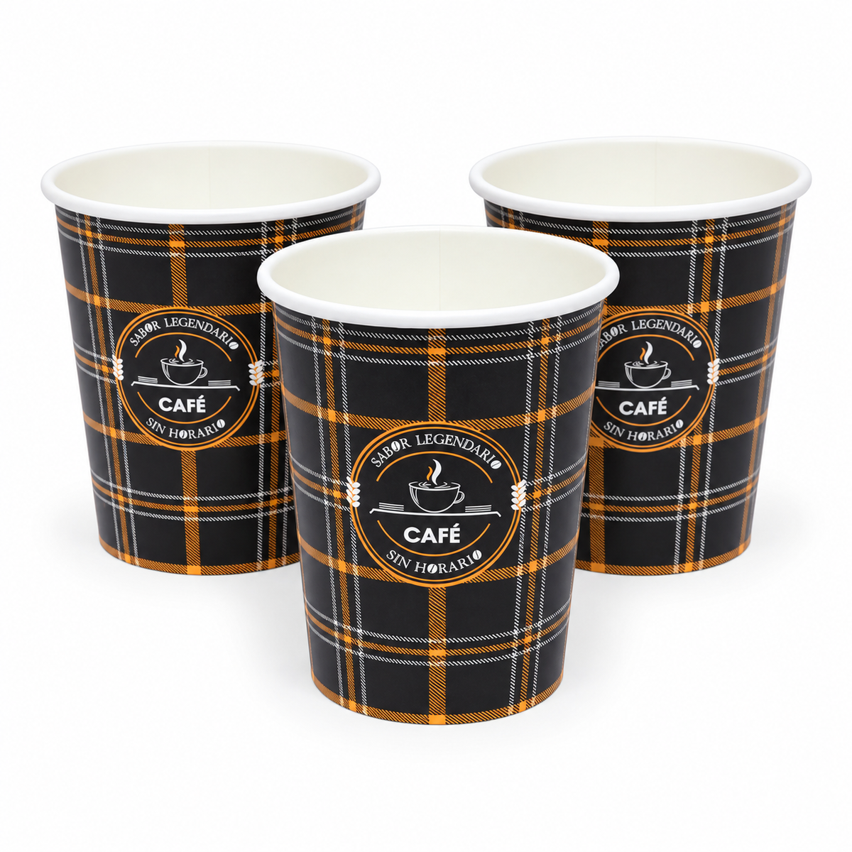 Vaso de Polipapel Negro 8 oz Paquete X 25 un.