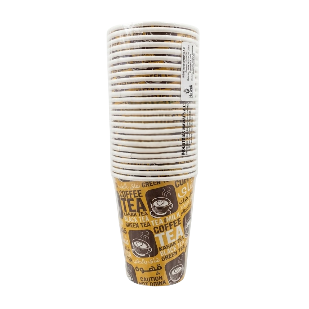 Vaso de Polipapel Riacorp 8 oz sin Tapa Paquete X 25un.