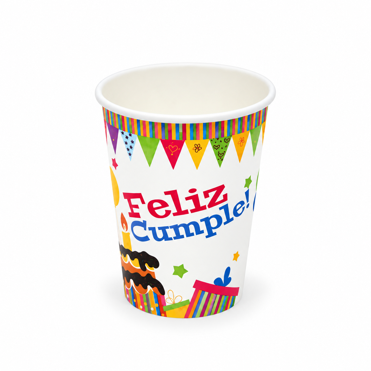 Vaso de Polipapel con Diseño 8 oz sin Tapa Paquete X 25un.