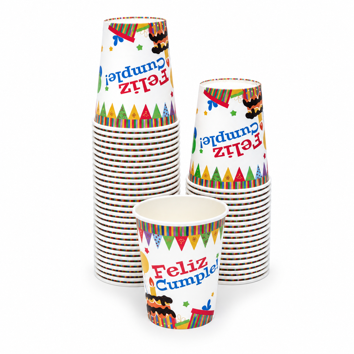 Vaso de Polipapel con Diseño 8 oz sin Tapa Paquete X 25un.
