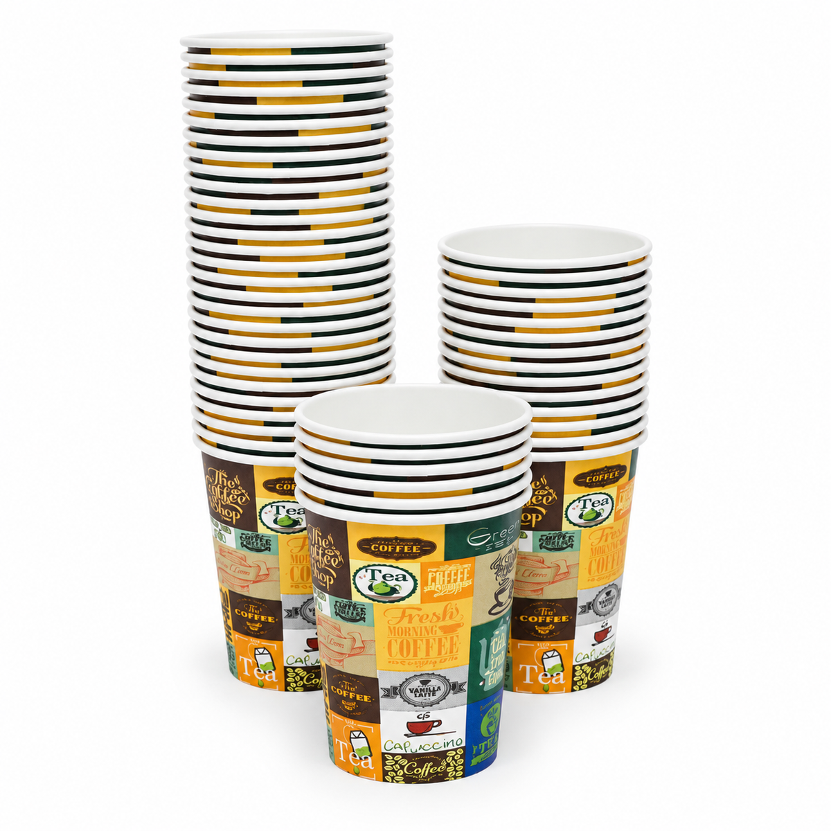 Vaso de Polipapel con Diseño Coffe 8 oz sin Tapa Paquete X 50 un.