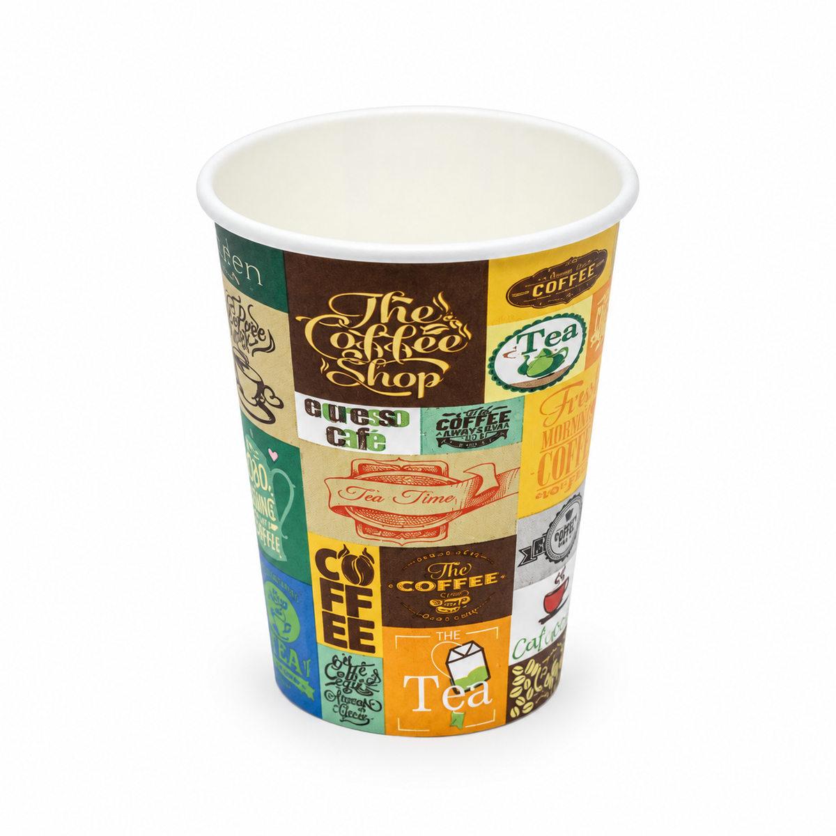 Vaso de Polipapel con Diseño Coffe 8 oz sin Tapa Paquete X 50 un.