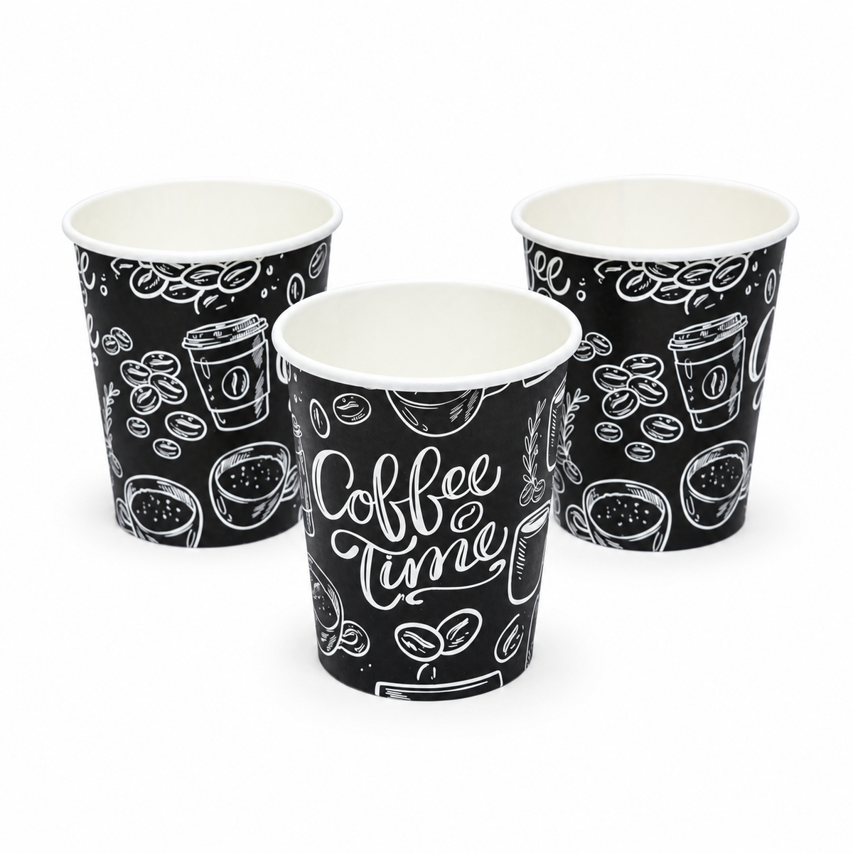 Vaso de Polipapel con Diseño Coffe 8 oz sin Tapa Paquete X 50 un.