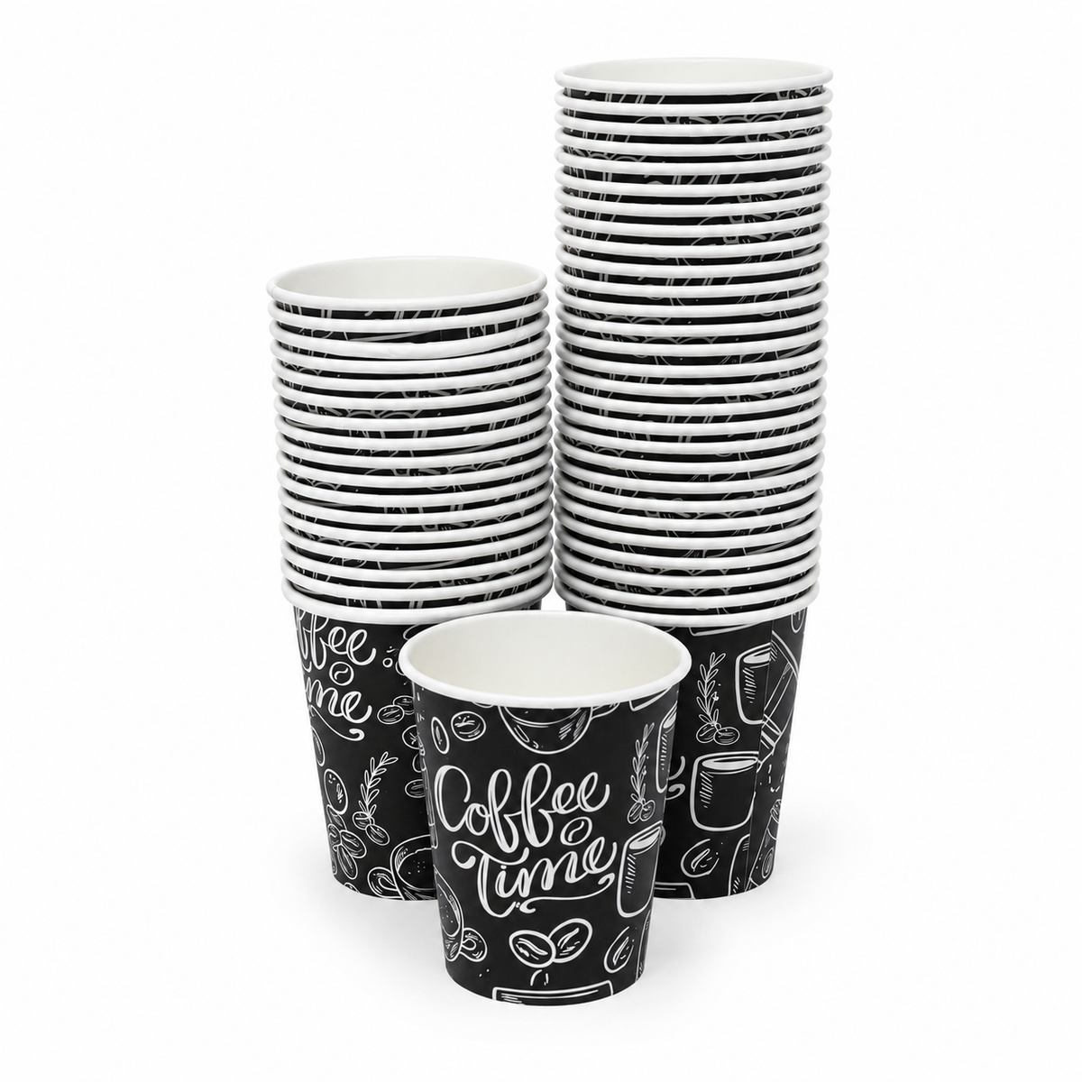 Vaso de Polipapel con Diseño Coffe 8 oz sin Tapa Paquete X 50 un.