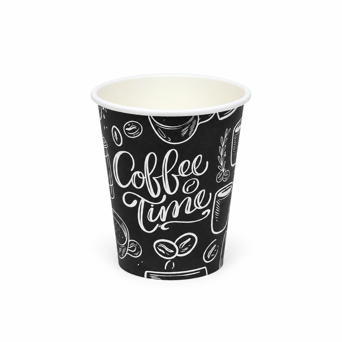 Vaso de Polipapel con Diseño Coffe 8 oz sin Tapa Paquete X 50 un.