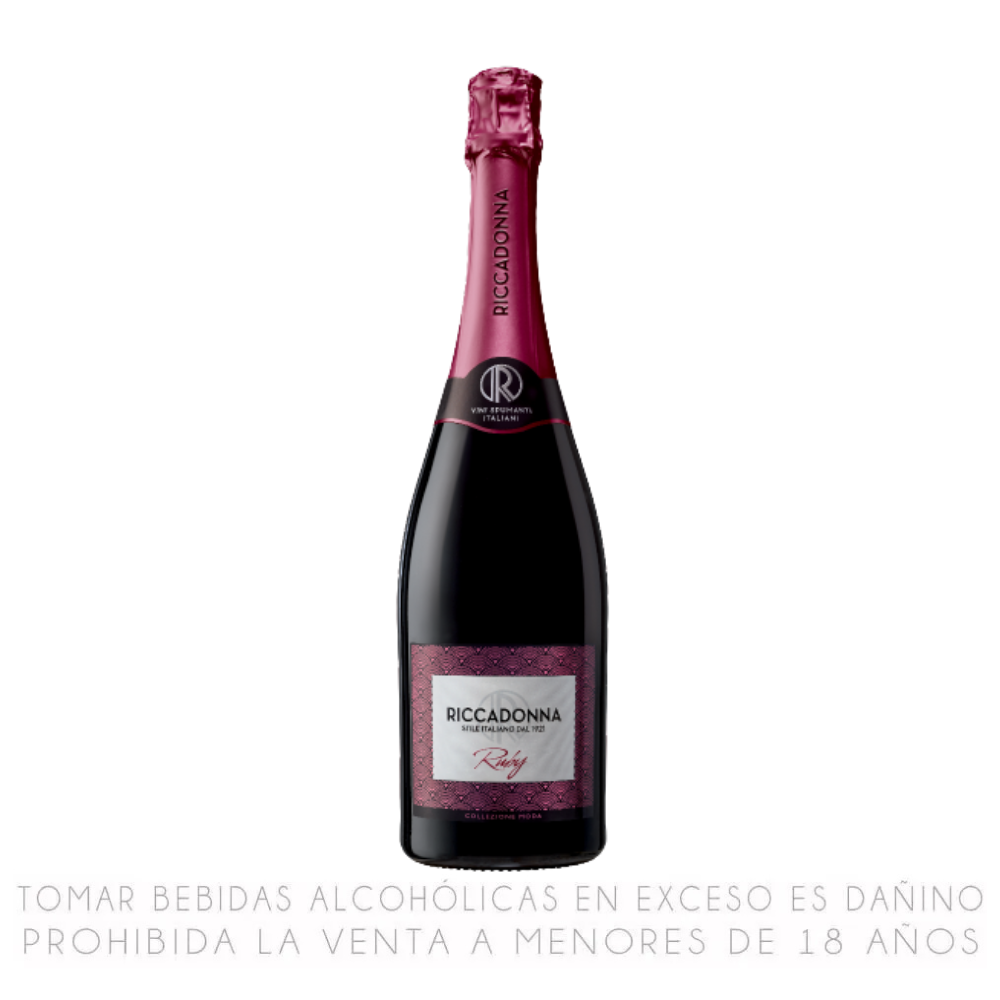 Vino Espumante Ruby Riccadonna Semi Dulce Botella 750 ml