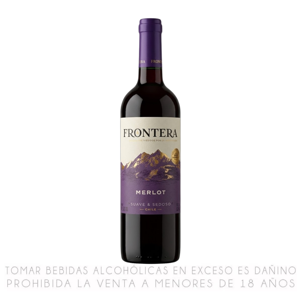 Vino Tinto Frontera Merlot Botella 750 ml
