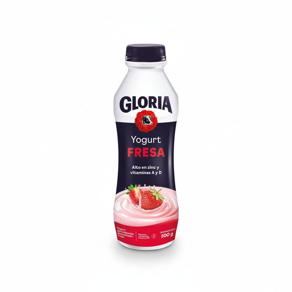 Yogurt Gloria Sabor Fresa Botella 500gr