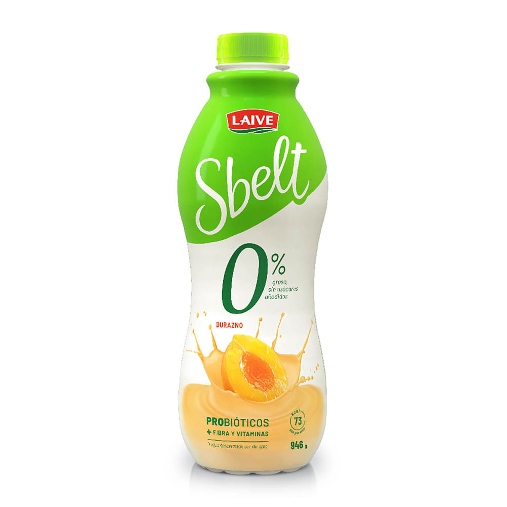 Yogurt Laive Sbelt Sabor Durazno Botella 946gr