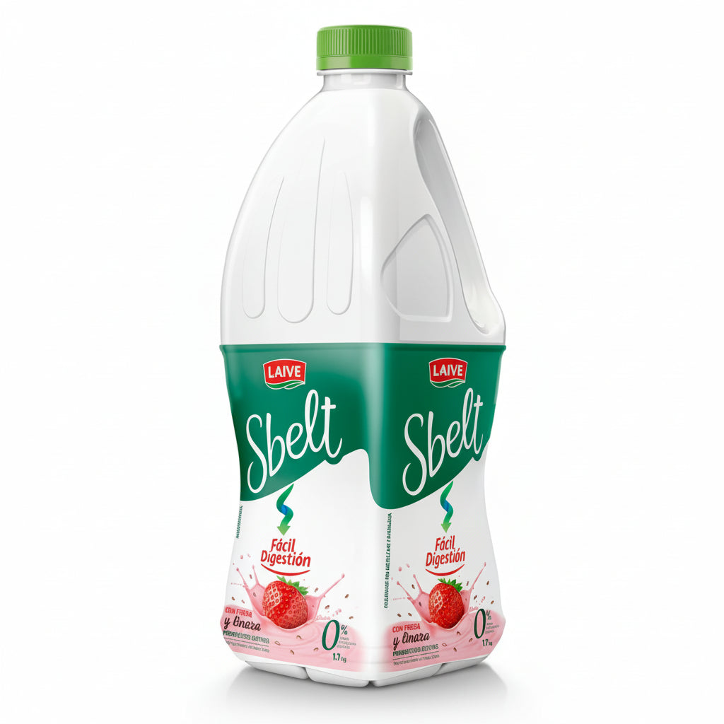 Yogurt Laive Sbelt con Fresa y Linaza Galonera 1.7kg