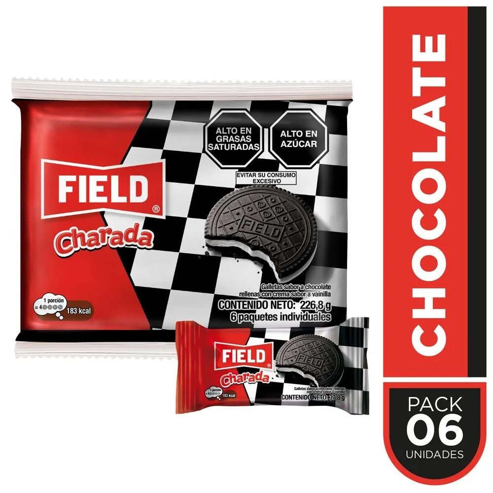 Galletas Field Charada Chocolate Bolsas 6 Und 226.8g