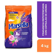 Detergente en Polvo Marsella Lavanda Rosas 4Kg