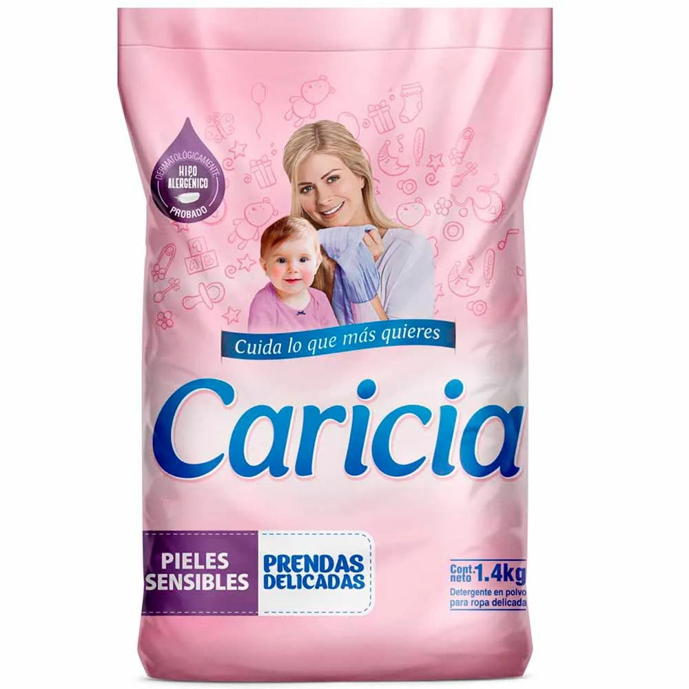 Detergente en Polvo Caricia Bebe Bolsa 1.400Kg
