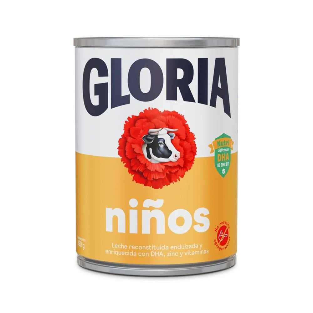 Leche Reconstituida Gloria Niños Lata 390g