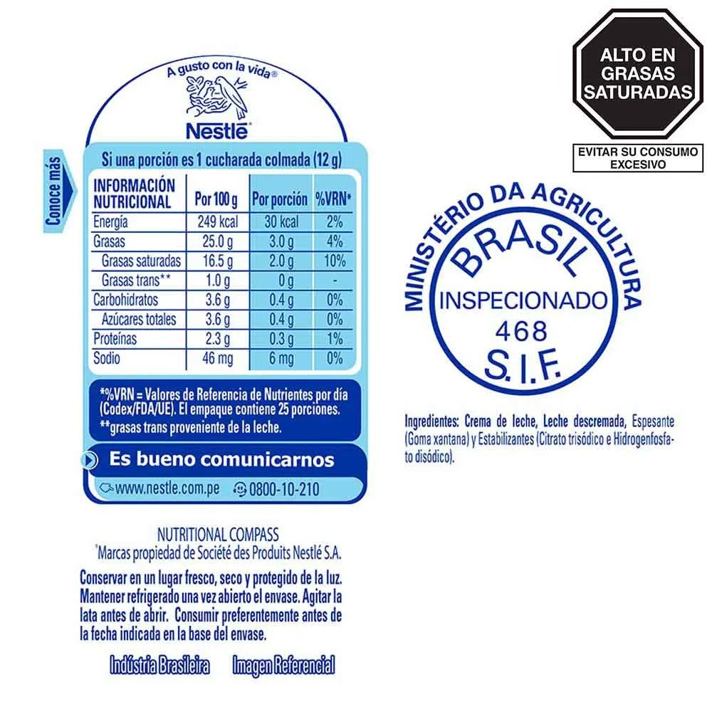 Crema De Leche Nestle Lata 300g