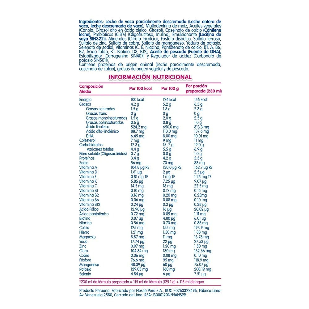 Fórmula de Continuación NAN 2 Bebés 390g