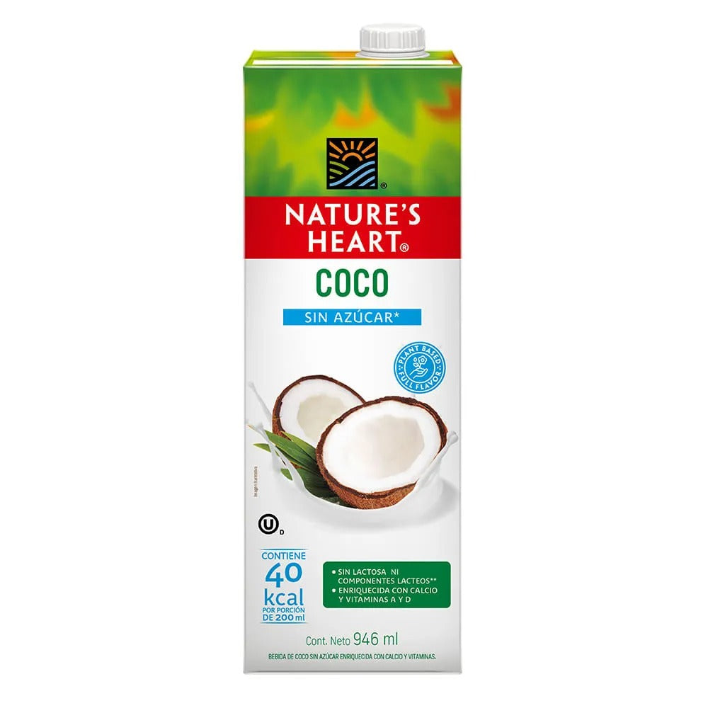 Bebida de Coco Nature's Heart Sin Azúcar Caja 946ml