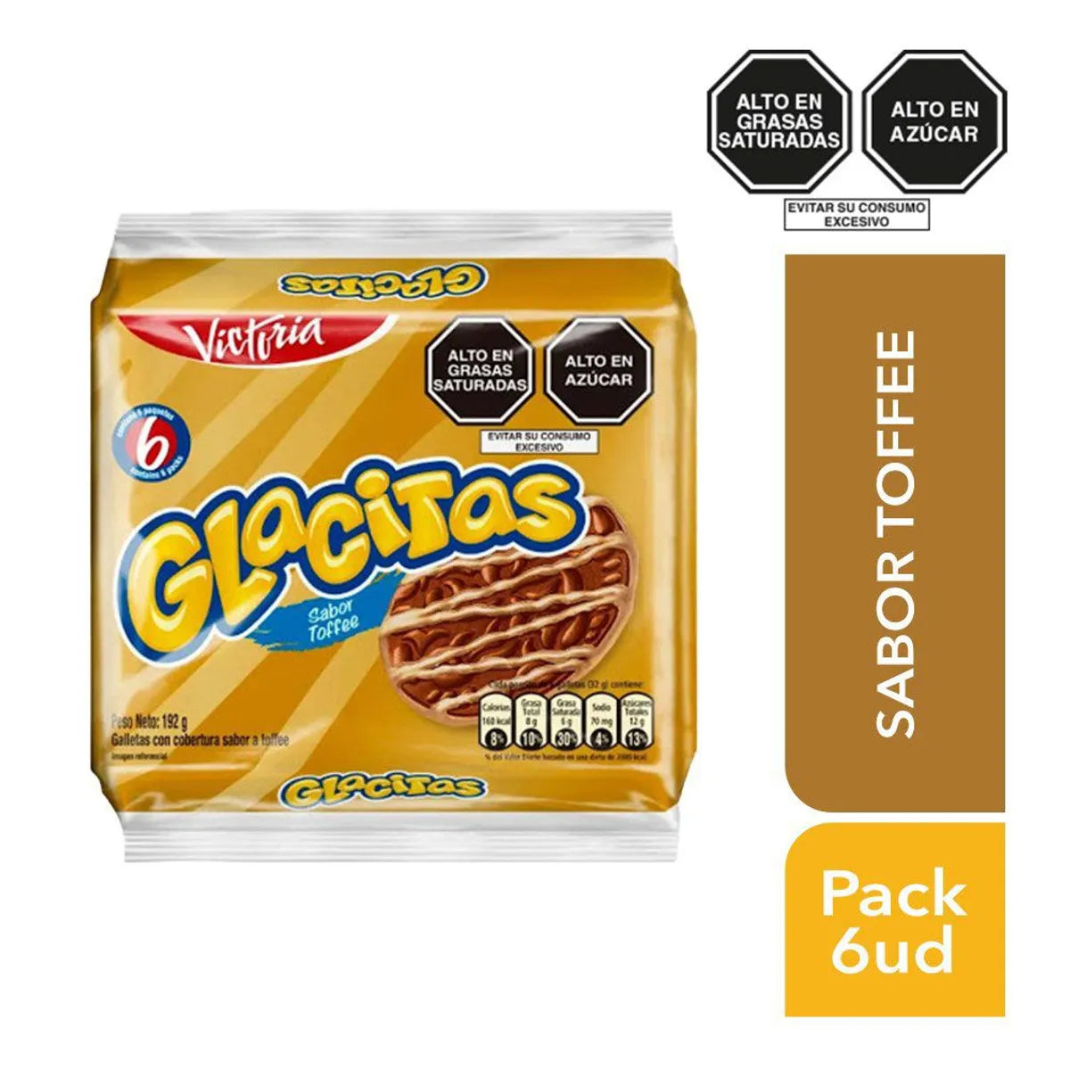 Galletas Glacitas Toffee Bolsa 6 Und 192G
