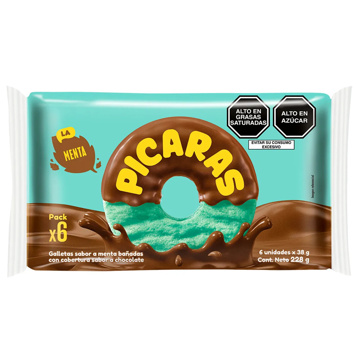 Galletas Picaras Menta Bolsa 6 Und 228g